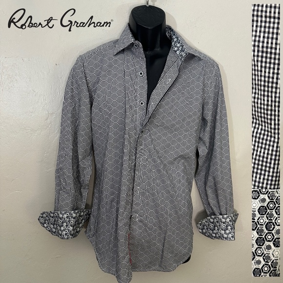 Robert Graham Other - Robert Graham Contrast Long Sleeve Shirt Small Gently worn 100% cotton